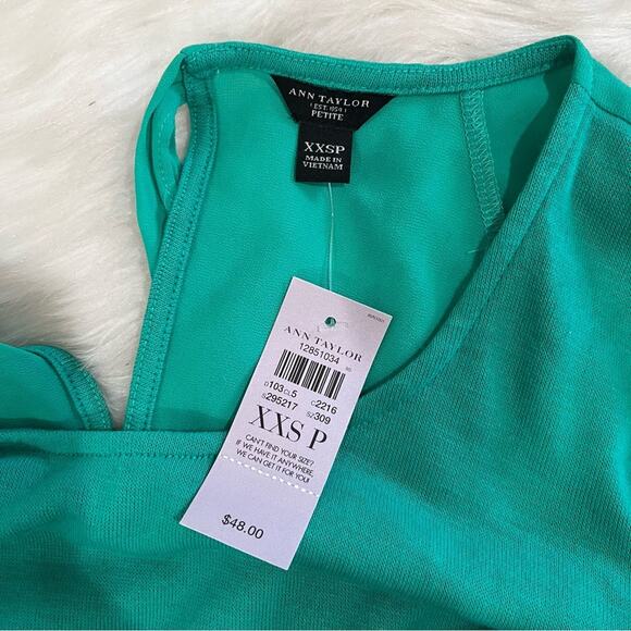 NEW Ann Taylor Tricot Knit Chiffon 3/4 Sleeve Tie Bow Layering Sweater XXSP NWT - Picture 16 of 16